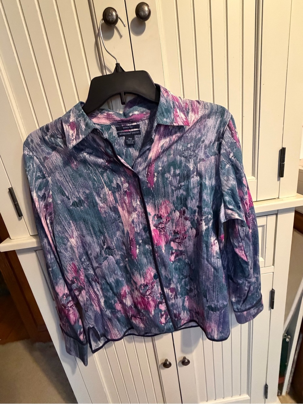 Westbound Teal and Pink Abstract Button-Down Shirt